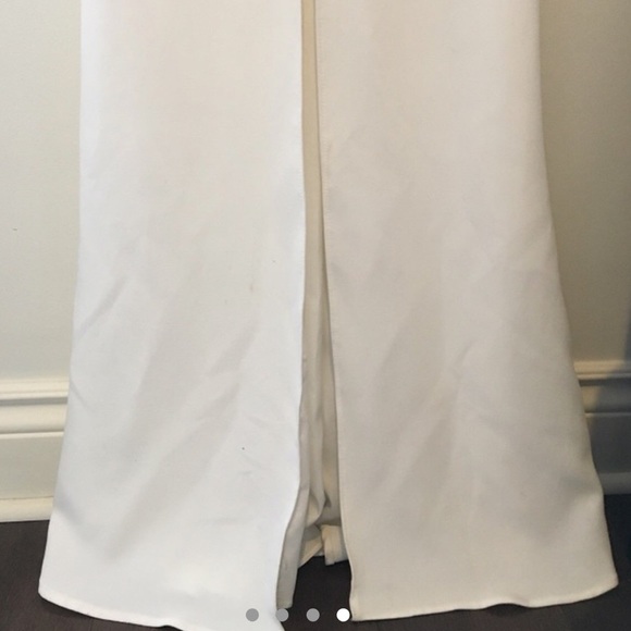 WHITE FLOOR LENGTH PROM DRESS - Picture 3 of 4